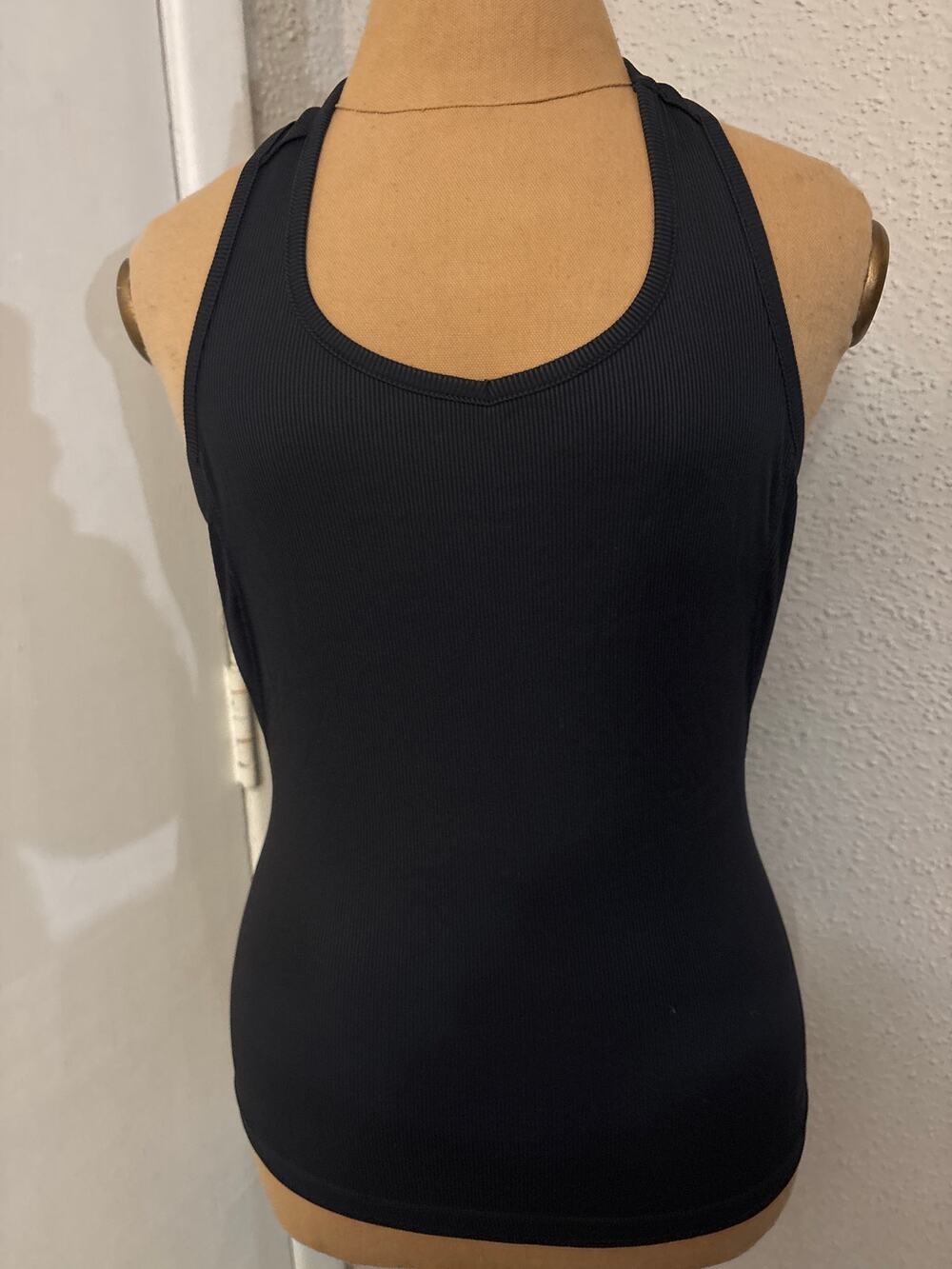 Road Runner Ribbed Black.Racerback Sports Tank M Athletic Athleisure Activewear